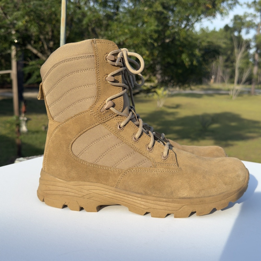 Tactical Performance Boots Men's 10D Tan Desert Falcon Coyote Combat 8" Zip